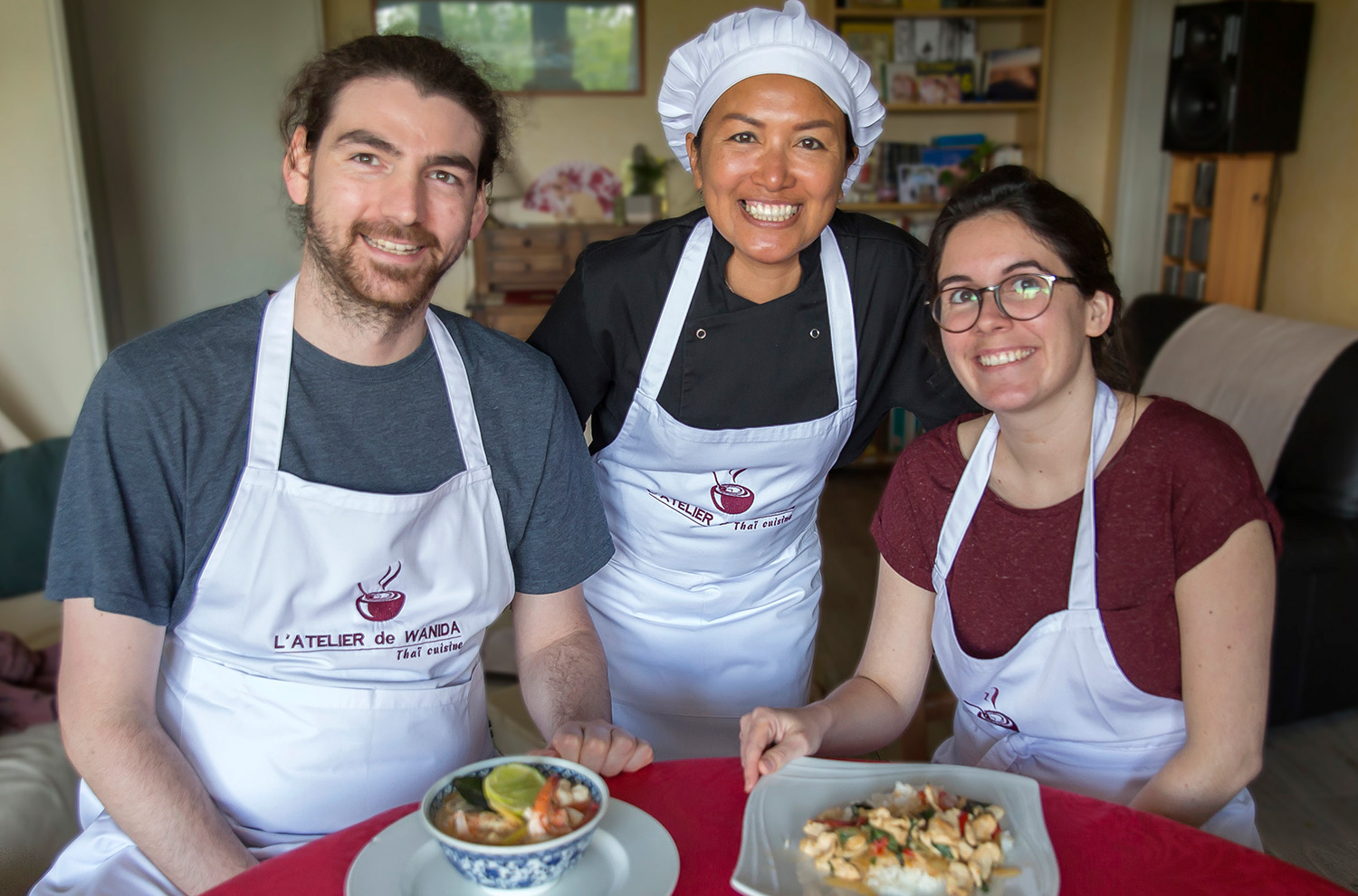 Photo de cours de cuisine - Sandrine et Gillan - mai 2019