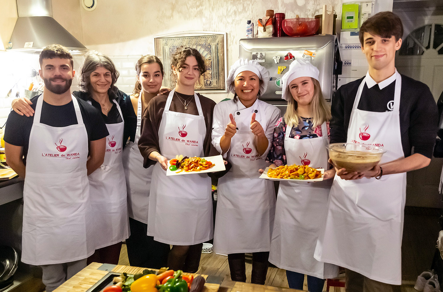 Photo de cours de cuisine - Gianna et ses enfants - déc 2021